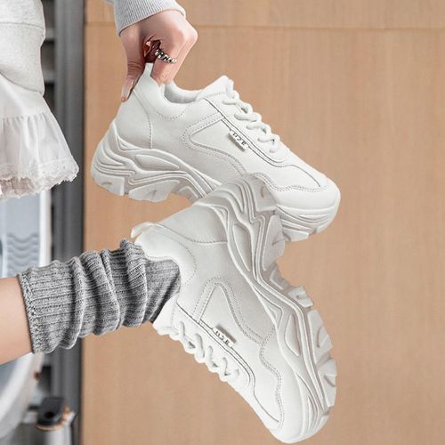 new premiun elegant female fashionable lace up sneakers white new premiun elegant female fashionable lace up sneakers white