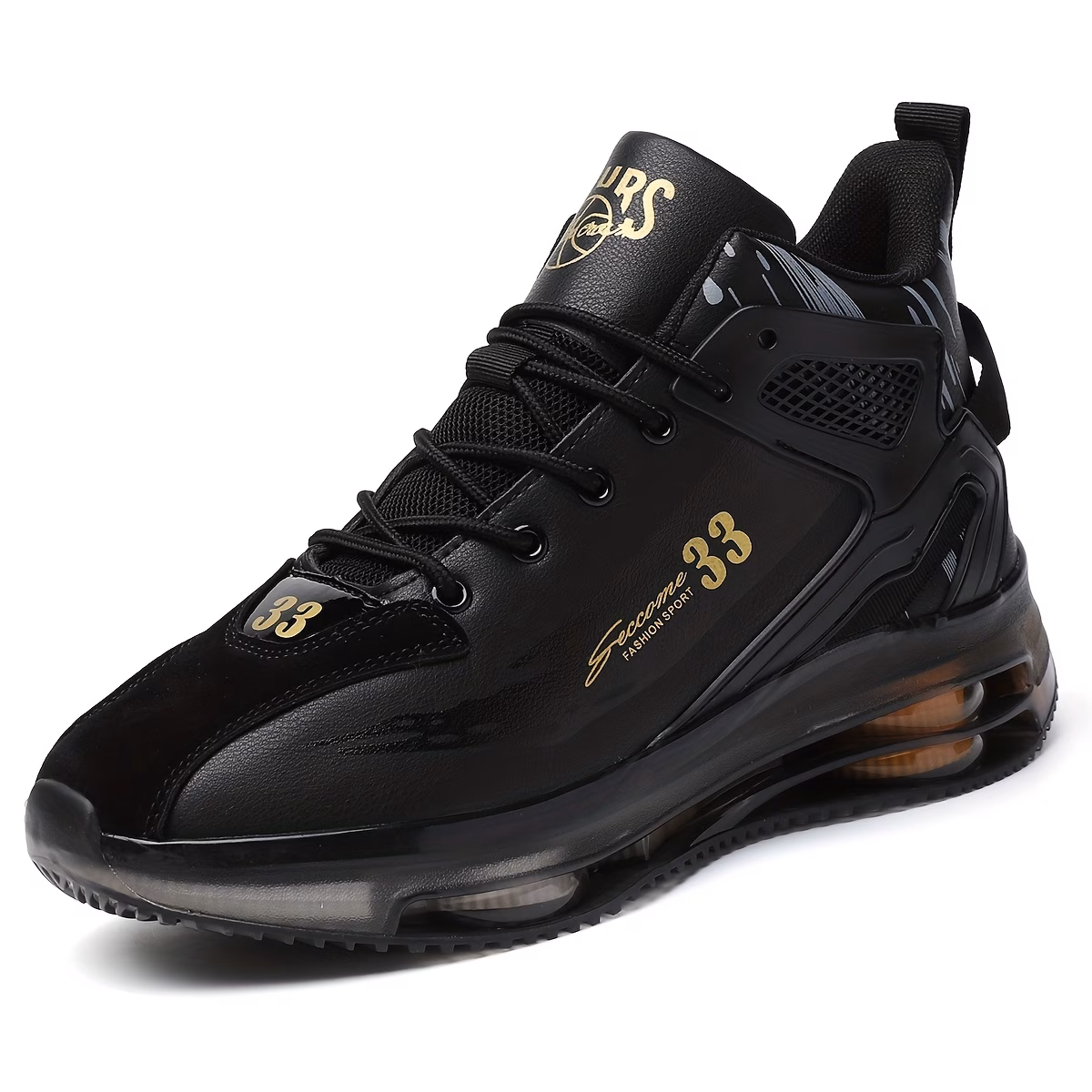 new style versatile soft sole cushioned shock absorbing anti slip basketball running height increasing trendy running shoes