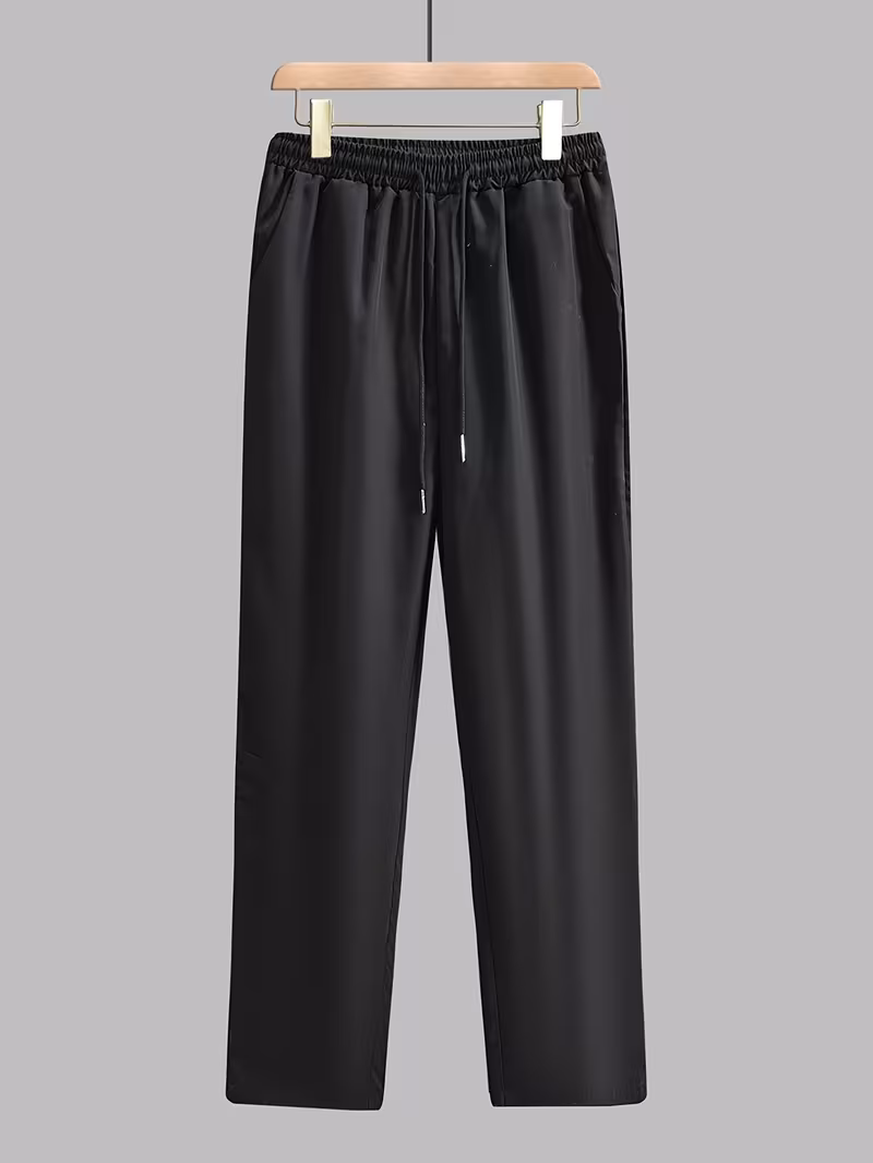 men’s digital print short sleeve shirt & black trousers set men’s digital print short sleeve shirt & black trousers set